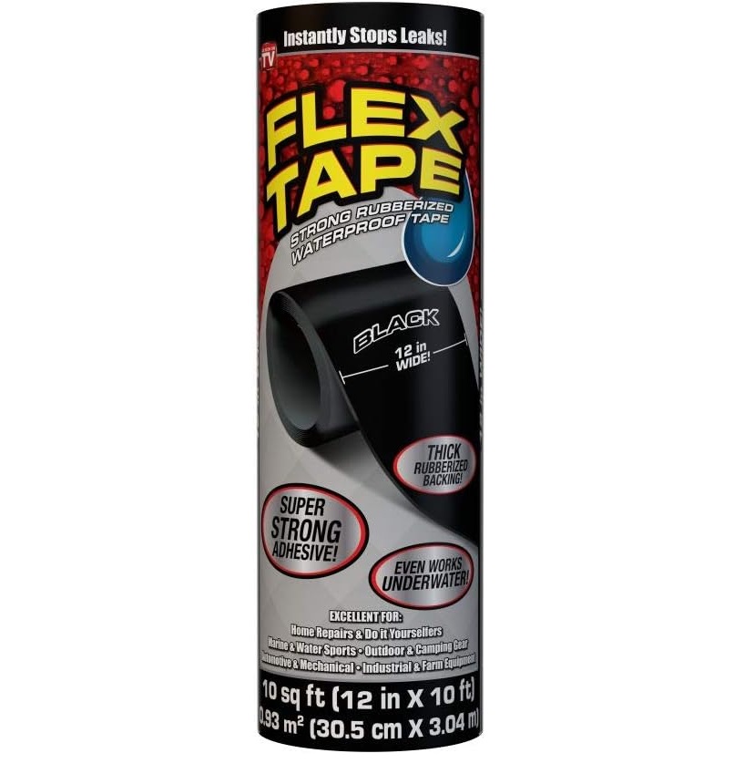 Banda Flex Tape Adeziva MRG M107, 150 Cm , Latime 30 cm, Cauciucata ,Banda rezistenta la apa ,Super Adeziva, Sigilare Scurgeri, Negru