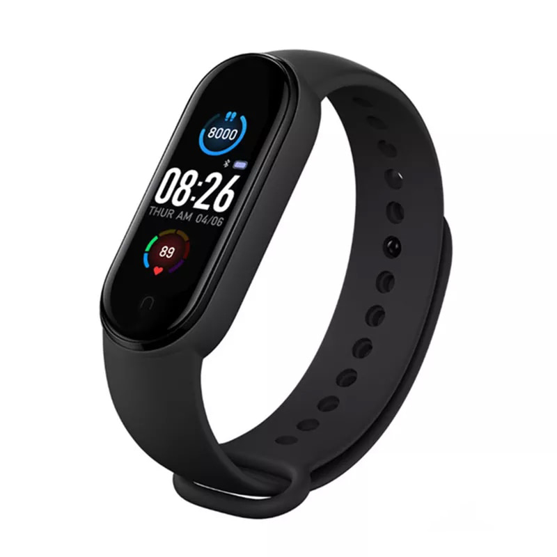 Bratara Fitness Smart MRG MM5, Compatibil Android si iOS, Bluetooth 4.0,Masurare Ritm Cardiac, Puls, Activitate, Calorii, Pedometru, Negru