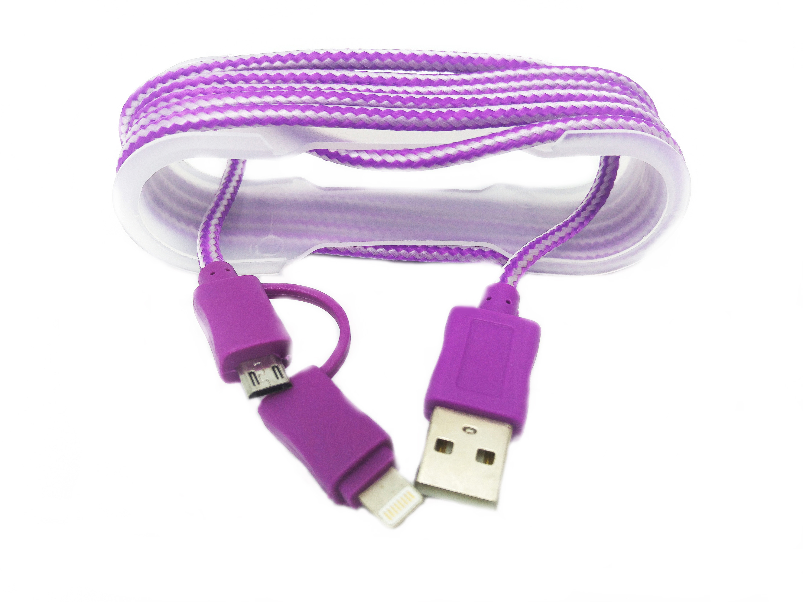 Cablu De Date MRG M-171, 2 In 1, Iphone 5/6 + Micro USB, Mov