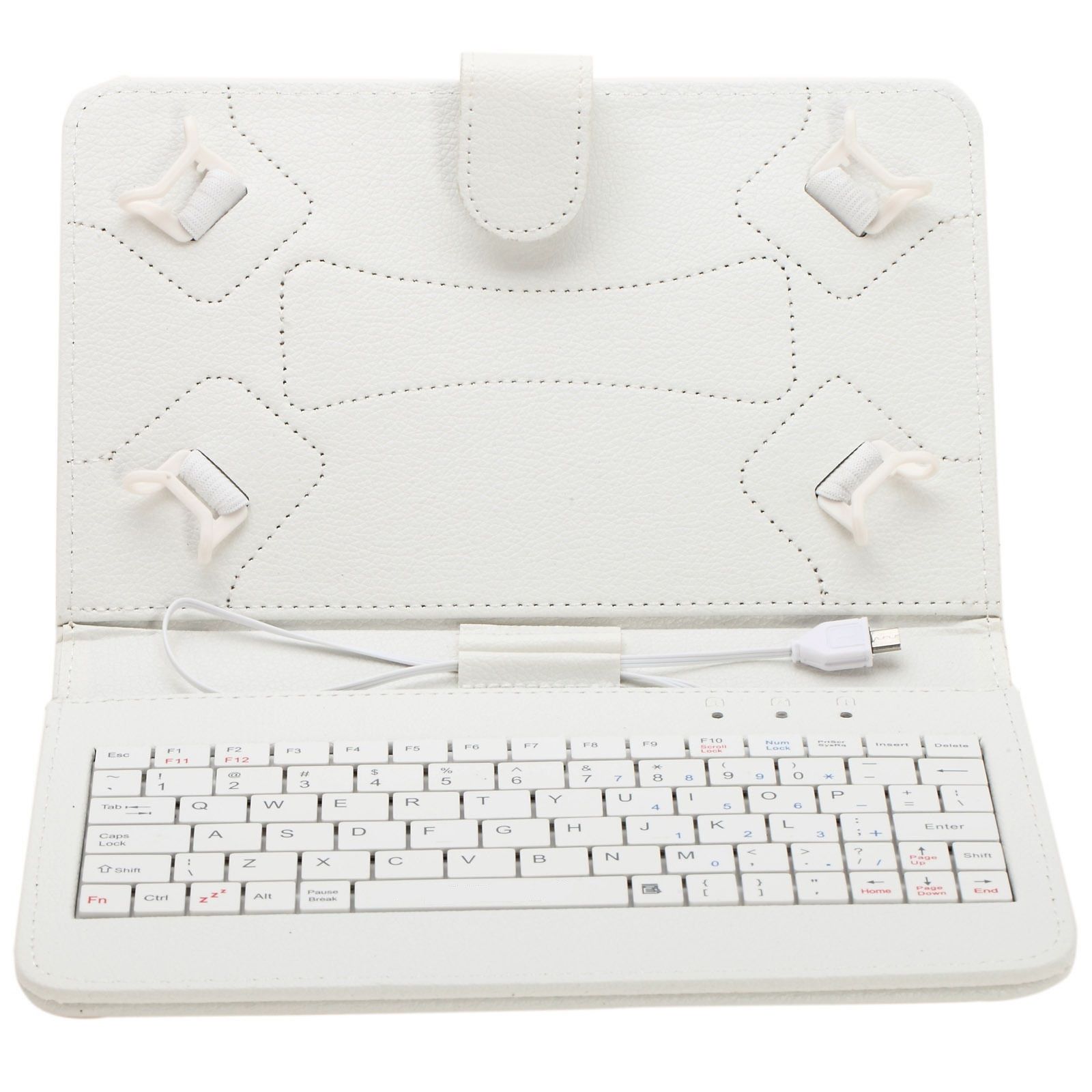 Husa tableta model X cu tastatura MRG L338, MicroUSB, 10 inch, Alb