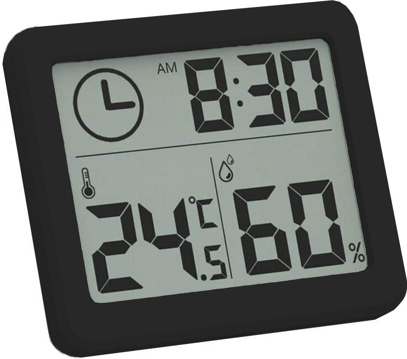 Mini Statie Meteo MRG M-364, Pentru interior, Termometru, Higrometru, Negru