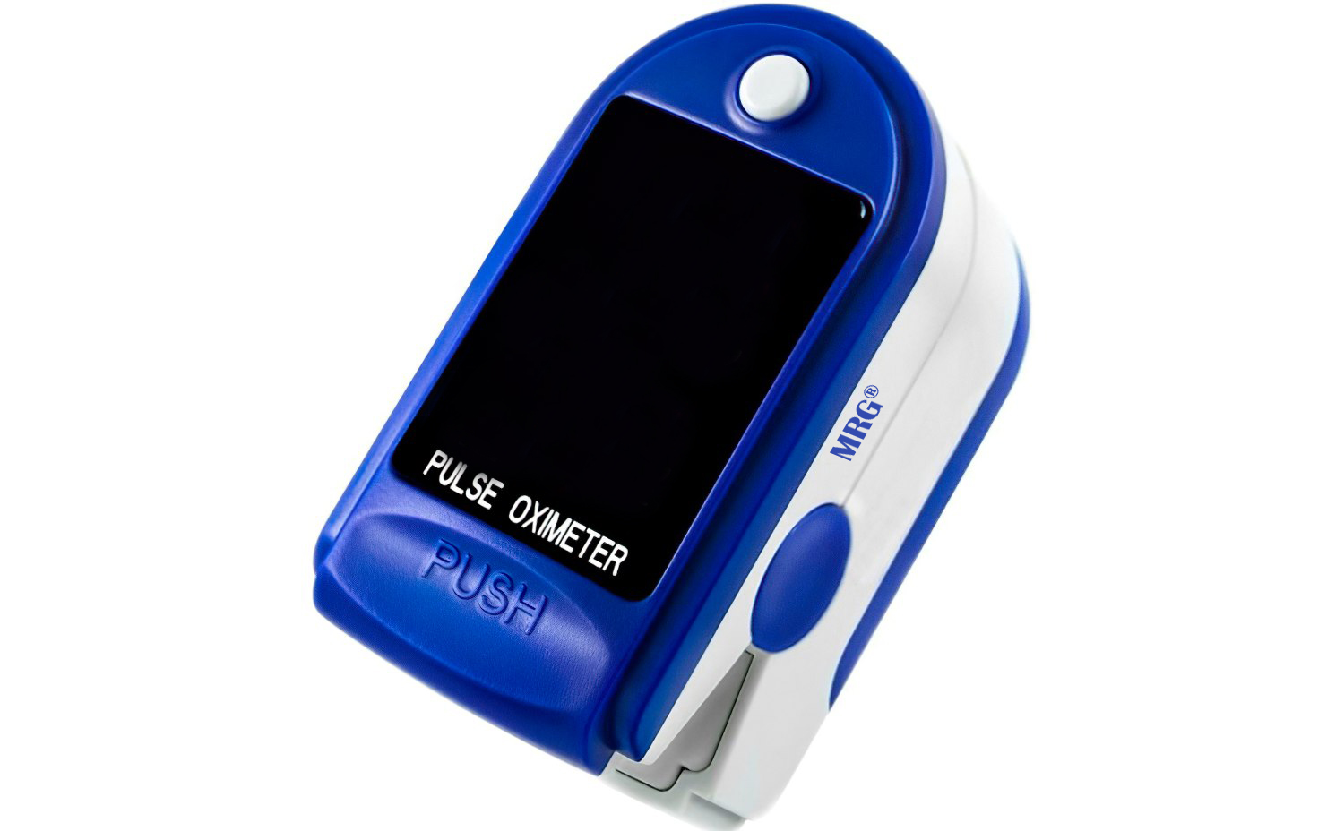 Pulsoximetru MRG M-JZK-302, Display digital, Pentru deget, Alb / Albastru