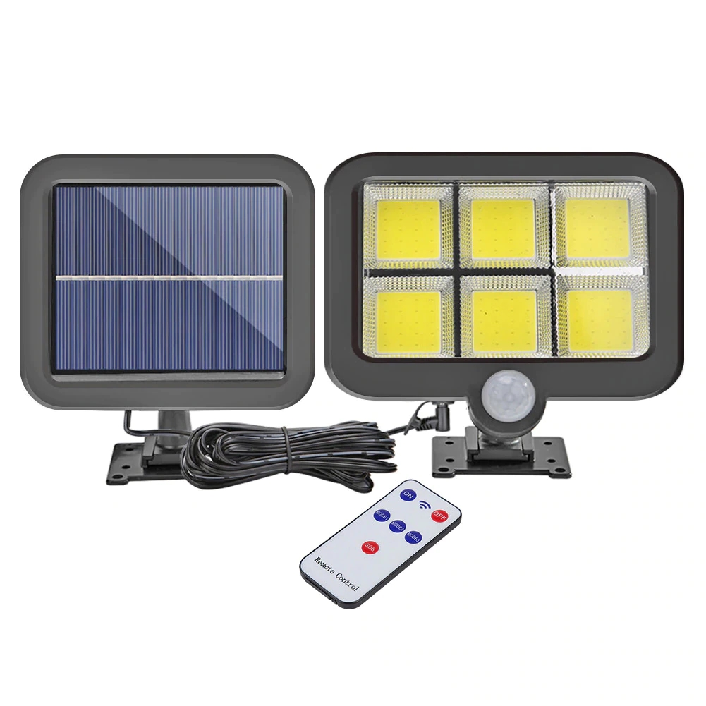 Lampa Solara cu Telecomanda MRG MSLF120 , 120 Led, Led Cob, cu Cablu